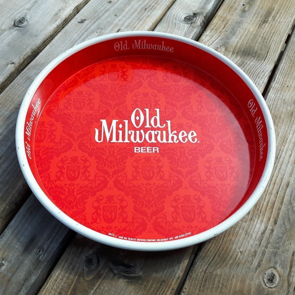 Vintage 1968 Old Milwaukee Beer Tray Jos Schlitz B